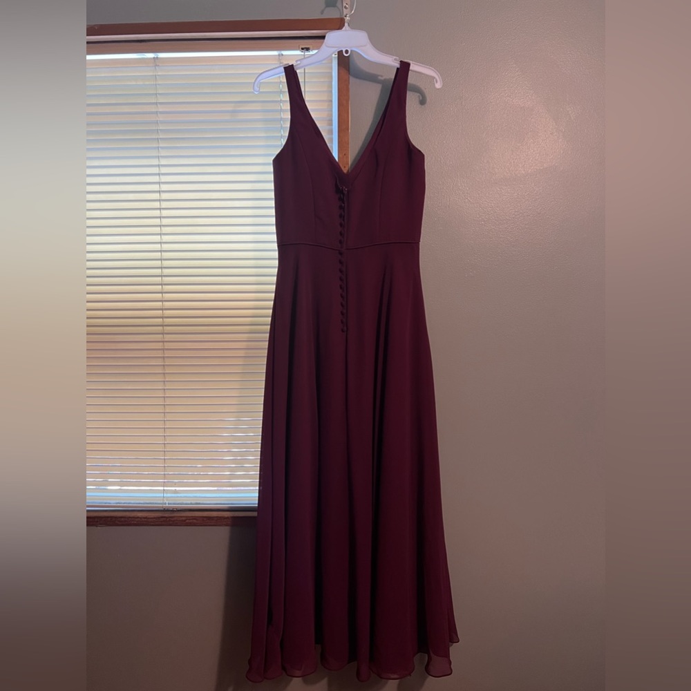 Alfred Angelo Size 12 Maroon long gown.
